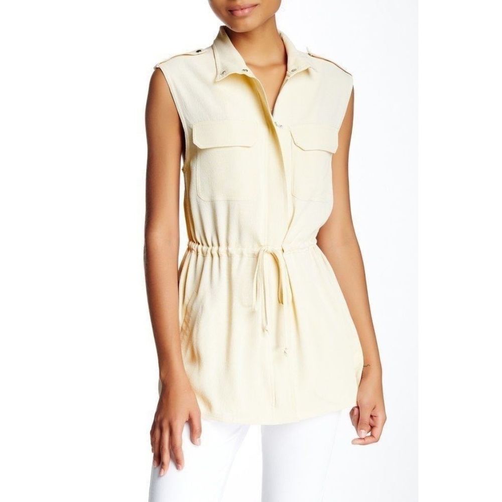 NWT Nordstrom 1. State Zip Front Vest Size Small